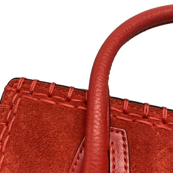 CHRISTIAN LOUBOUTIN Paloma S Mini - Red Leather Suede Handbag 616-042325 - Picture 9 of 15